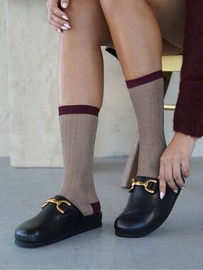 Steve Madde Masin Clogs in black leather with gold-toned horsebit buckle